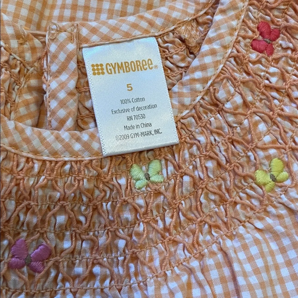 2010 Gymboree Outlet “Social Butterfly” Gingham Dress, Size 5